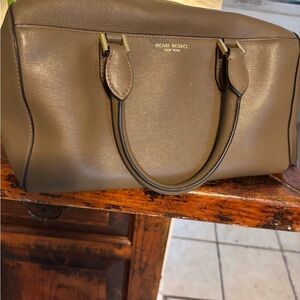 Henri Bendel Brown Satchel with Structured Design